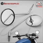 Chrome Motorcycle Round Rear View Side Mirror Long Stem Custom For Honda Suzuki New. Price: $20.99.