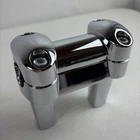 Harley 00-17 Dyna Fat Bob 4 In Chrome Handlebar Risers 55856-09 55883-10 Used. Price: $130.00.