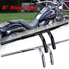 For Harley Honda Custom Motorcycle Fat 1-1/4" T-bars 8" Rise Handlebars Drag New. Price: $91.95.
