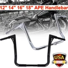 Handlebar 12'' 14" 16'' Ape Hanger 1-1/4'' Fat For Harley Touring Street Glide New. Price: $29.95.