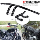 For Harley Dyna Fat Bob 1-1/4" 8" Rise Pullback T-bars Handlebars Drag New. Price: $91.95.