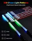 Kemimoto Pair 3FT Whip Lights W/cob Led Chips Flag Remote Utv Atv App Control New. Price: $79.99.