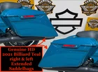 Genuine 14-23 Harley Touring Extended Stretched Saddlebags Billiard Teal Oem Used. Price: $399.96.