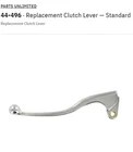 New Parts Unlimited 44-496 Clutch Lever (5MV-83912-00) Yam/kaw/suz. Price: $10.00.