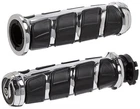 Kuryakyn Kinetic Chrome/black Rubber Cable-style Handlebar Grips (6375) New. Price: $137.99.