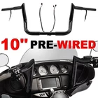 10" Pre-wired Meathook Handlebars For Harley Street Glide Electra New. Price: $182.95.