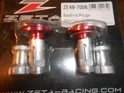 Zeta Bar End PLUGS/RED/29MM/ZE48-7006 New. Price: $13.95.