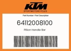 Ktm Genuine Pillion Handle Bar - 64112008100 New. Price: $62.79.