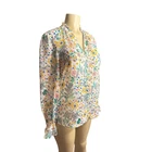Women US-8 Boden W0527 Evangeline Blouse Ivory Wild Field Top Button Long Slv Pre-owned. Price: $28.00.