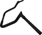 Fat Baggers Inc. 945011-B 1-1/4" Ez Install Pointed Top Handlebar 11" Black New. Price: $449.95.