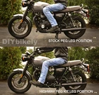 Classic Forward Controls Highway Foot Peg Kit Triumph Bonneville T120 T100 2016+ New. Price: $254.95.