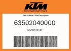 Ktm Genuine Clutch Lever - 63502040000 New. Price: $103.03.