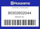 Husqvarna Genuine Bar Pad Cpl. - 80302602044 New. Price: $25.39.