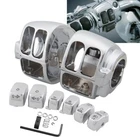 Chrome Switch Housing COVER+6PCS Hand Control Button Caps Fit For Harley New. Price: $39.46.