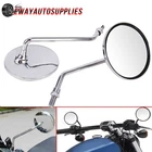 Chrome Motorcycle Aluminum Round Rear View Side Mirror Custom For Honda Suzuki New. Price: $20.99.