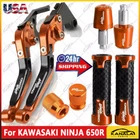 Cnc Handle Grips Cap Brake Clutch Levers Sets For Kawasaki Ninja 650R 2009-2016 New. Price: $54.27.