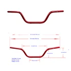 6.0" Tall Aluminum Red Handlebar For Harley Fxbr Fxfb Fxlr Fxbb 1.0 W/ Tbw New. Price: $89.95.